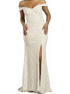 David's Bridal The Edit Studio Soft White Corset Bodice Lace Off The Shoulder